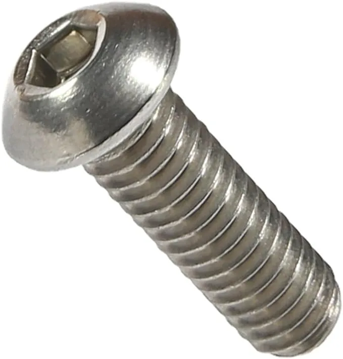 Socket Button Head Cap Screw, 5/16-18 x 5/8", Stainless Steel 316, Hex Socket (Quantity: 100) Coarse Thread, 5/16 inch Hexagonal Allen Bolt, Length: