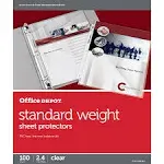 Office Depot® Brand Standard Weight Sheet Protectors, 8-1/2" x 11", Clear, Pack Of 200