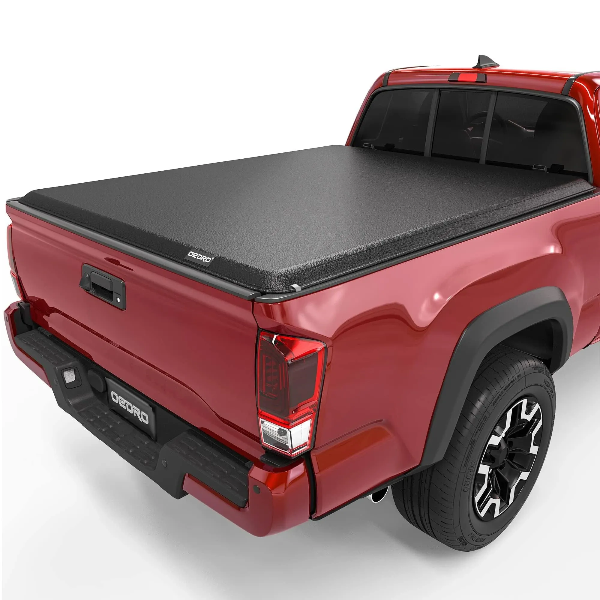 oEdRo Soft Roll Up Truck Bed Tonneau Cover Compatible with 2016-2023 Toyota Tacoma (Excl. Trail), Fleetside 6 Ft Bed with Track Rail System