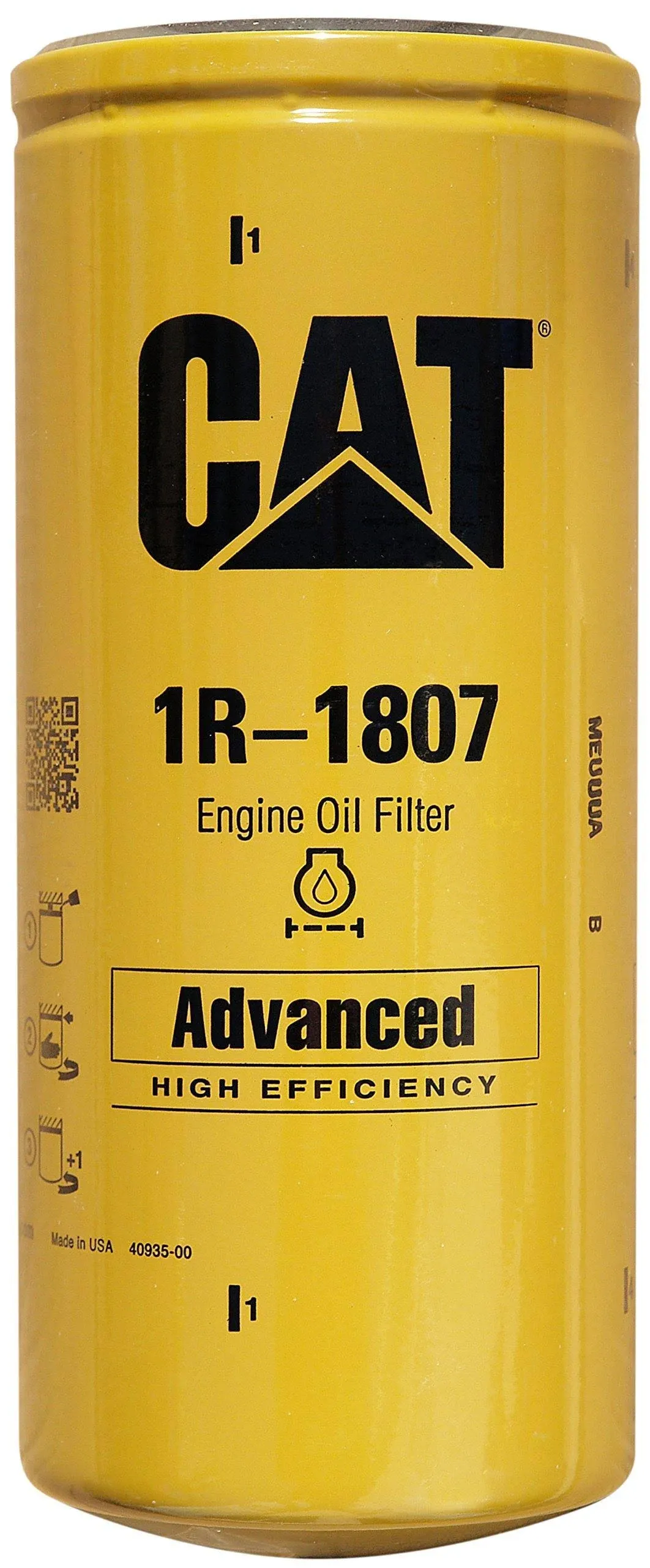 Caterpillar 1R-1807 Advanced High Efficiency Oil Filter (Pack of 2)