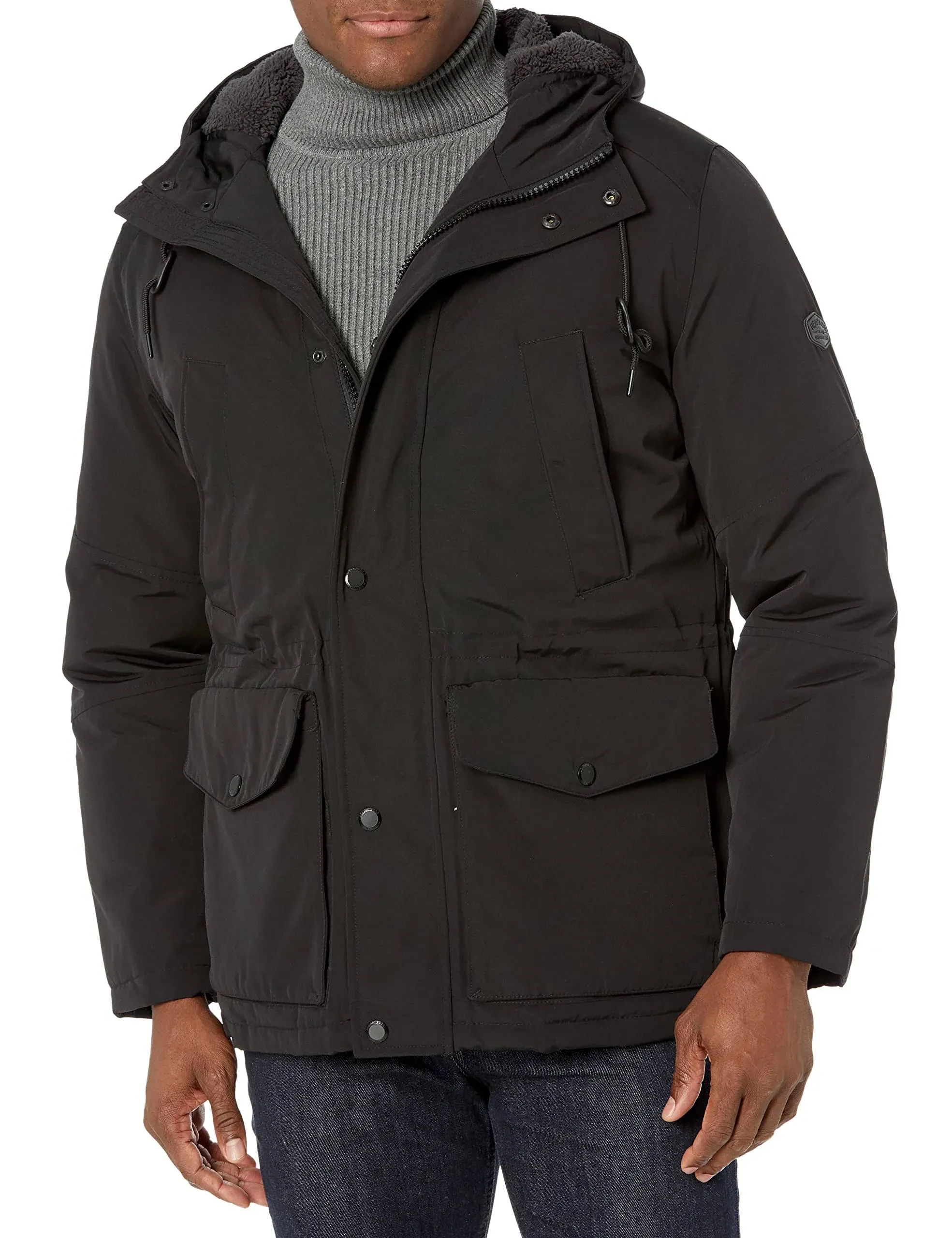 Men's London Fog Sherpa-Lined Hooded Parka