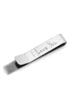 Silver I Love You Hidden Message Tie Bar