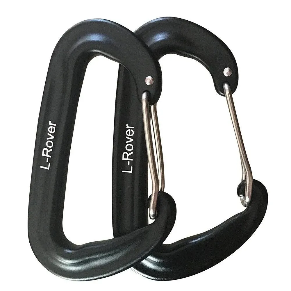 Carabiner,12KN Lightweight Heavy Duty Carabiner Clips,Aluminium Wiregate Caribeaners for Hammocks,Camping, Key Chains, Outdoor and Gym etc,Hiking & Utility