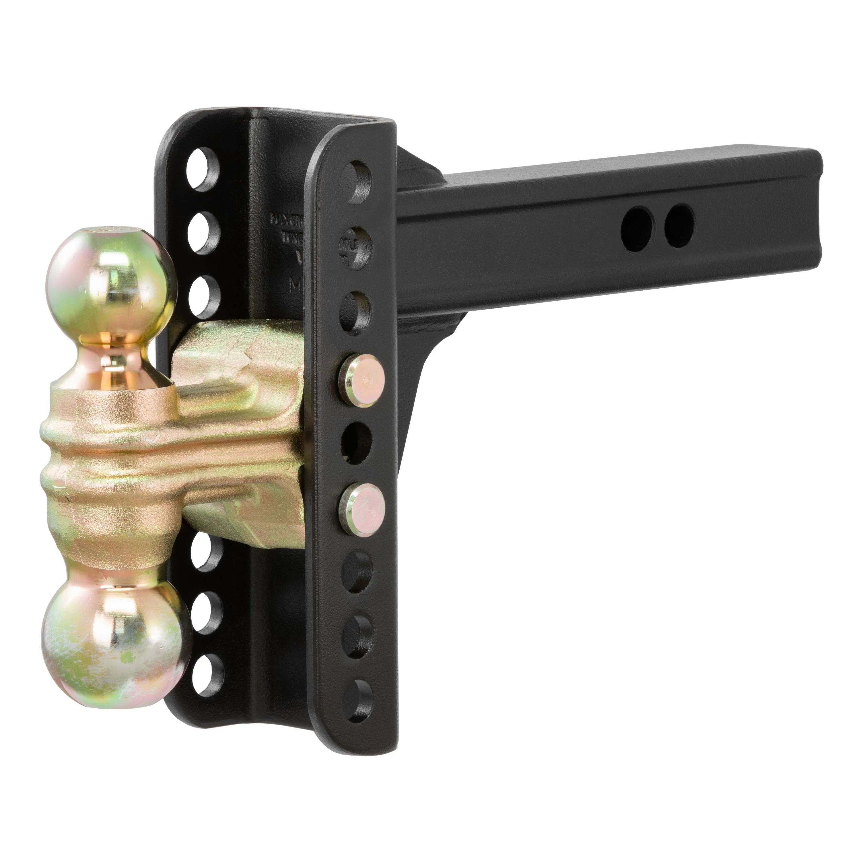 Curt Adjustable Channel Mount w/ Dual Ball, 2&quot; Shank, 14K LBS, 6&quot; Drop | 45900