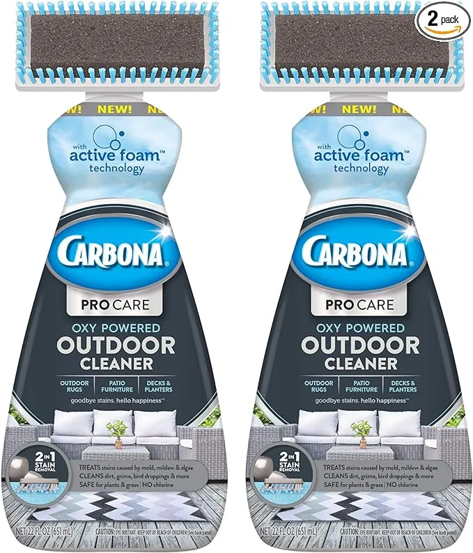 Carbona Pro Care Oxy Powered Outdoor Cleaner with Active Foam Technology | 22 Fl Oz, 2 Pack