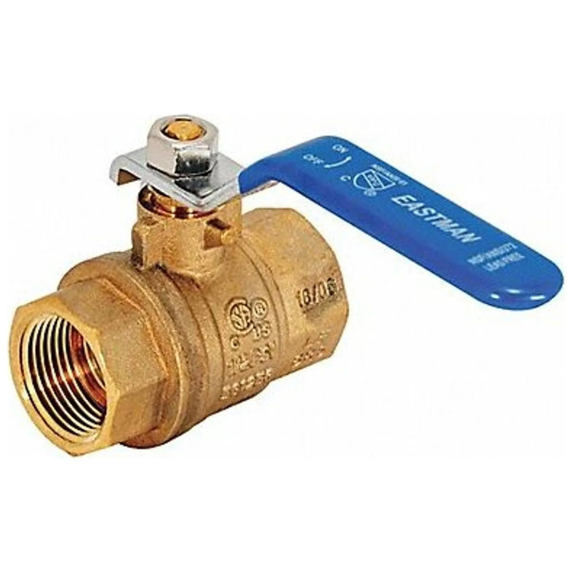 3/4&#034; IPS Threaded Brass Ball Valve Full Port 600 WOG Lever Handle Inline 150 WSP