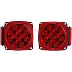 12V LED Submersible Left and Right Trailer Lights Stop Tail Turn Signal Light...