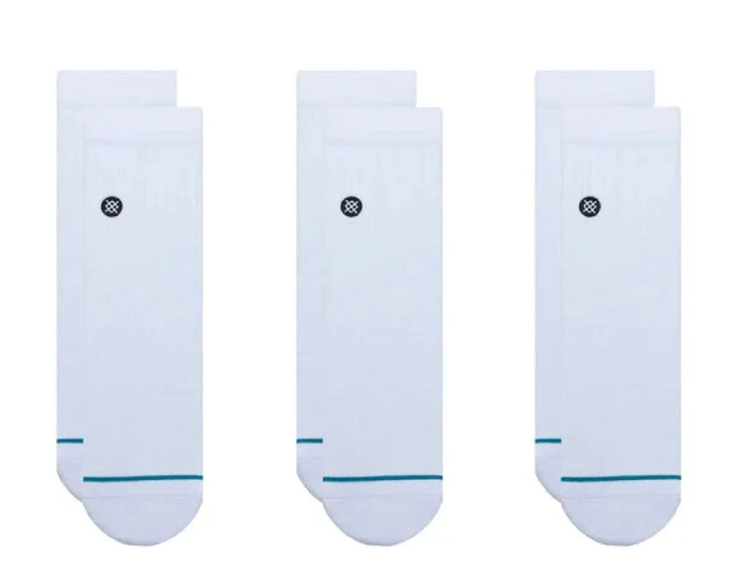 Stance Icon Quarter 3 Pack Socks - White