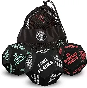 Juliet Paige Exercise Dice for Home Fitness, Workouts, WOD, Cardio, HIIT, and Sports