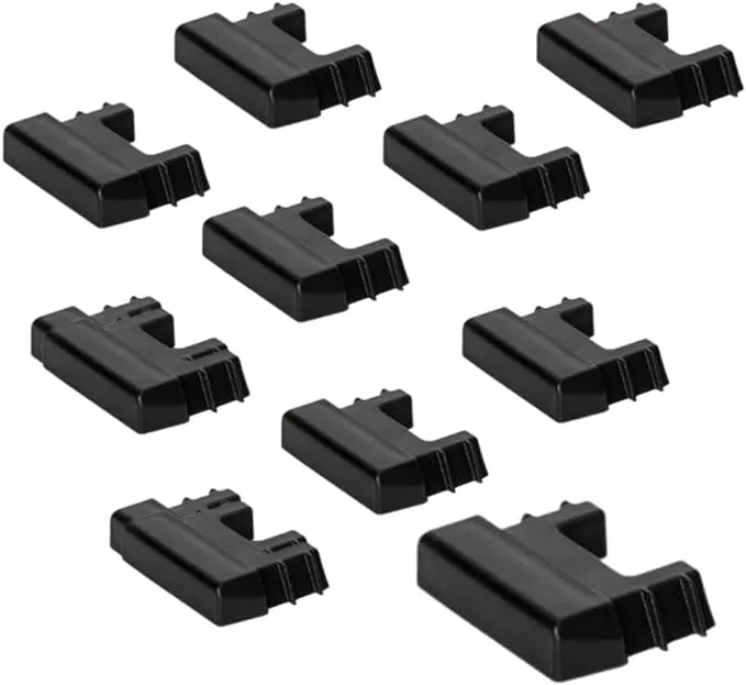 10 E-Track Tie-Down Rail End Caps - Durable Black Plastic End Protector Covers for Vertical E-Track Tie-Down Rails: E-Tracks NOT Included