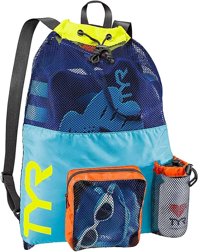 TYR Big Mesh Mummy Backpack - Blue/Yellow