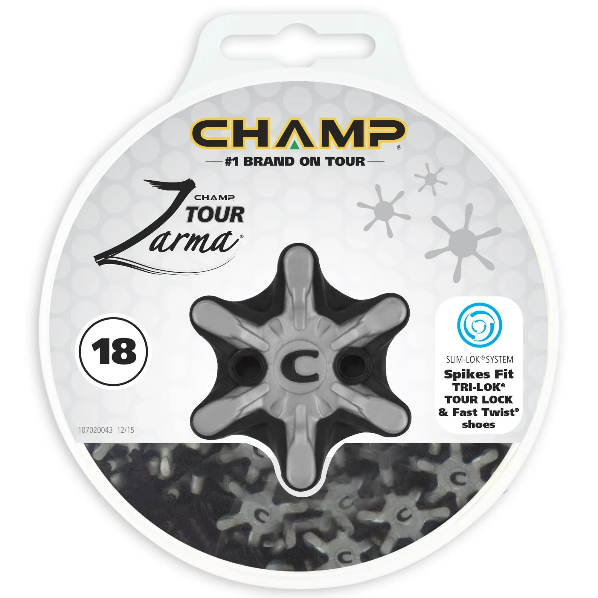 Zarma® Tour Golf Spikes (Fast Twist® 3.0) | Silver/Black