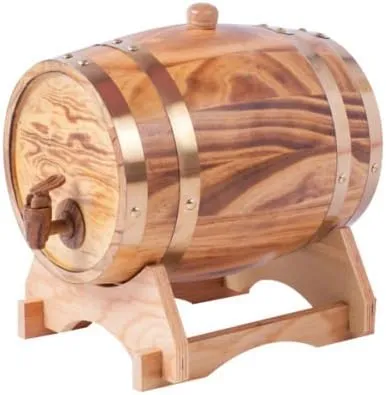 5L Oak Aging Barrels Whiskey Barrel Dispenser Wine Bucket No Leak for Storage...