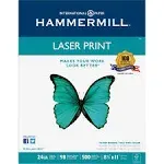 Hammermill Premium Laser Print 24lb Copy Paper, 8.5x11, 1 Ream, 500 Sheets, Made