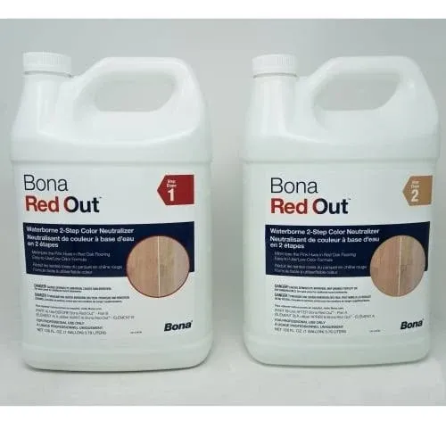 Bona Red Out Parts 1 & 2 Waterborne 2-Step Color Neutralizer for Red Oak Floors