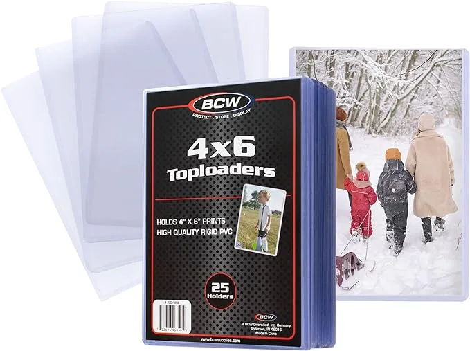 Bcw 4x6 Post Card & Photo Top Loaders Rigid Pvc Sleeves