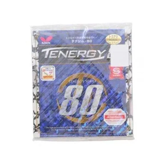 Butterfly Tenergy 80 Table Tennis Rubber, 2.1 mm, Black