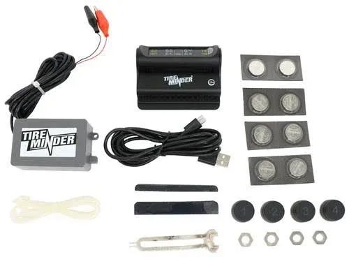 TireMinder Solar Powered Trailer TPMS 4 Tire Kit