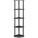 Furinno Turn-N-Tube 5 Tier Corner Display Rack Multipurpose Shelving Unit