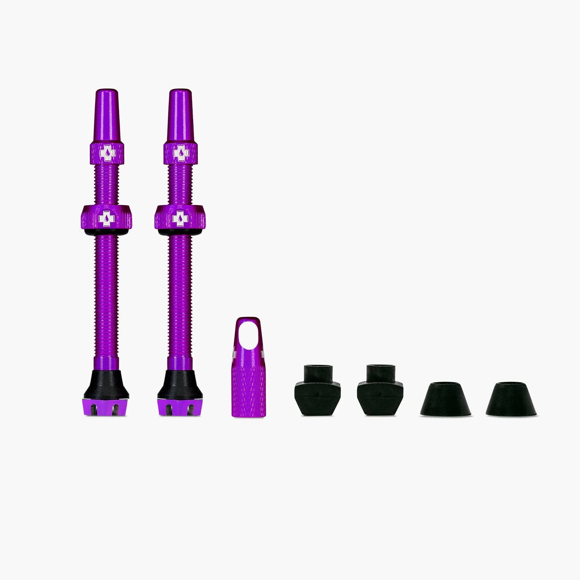 Muc-Off V2 Tubeless Valve Kit : Purple 60 mm