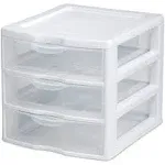 Sterilite 3 Drawer Clear Mini Unit 20738006