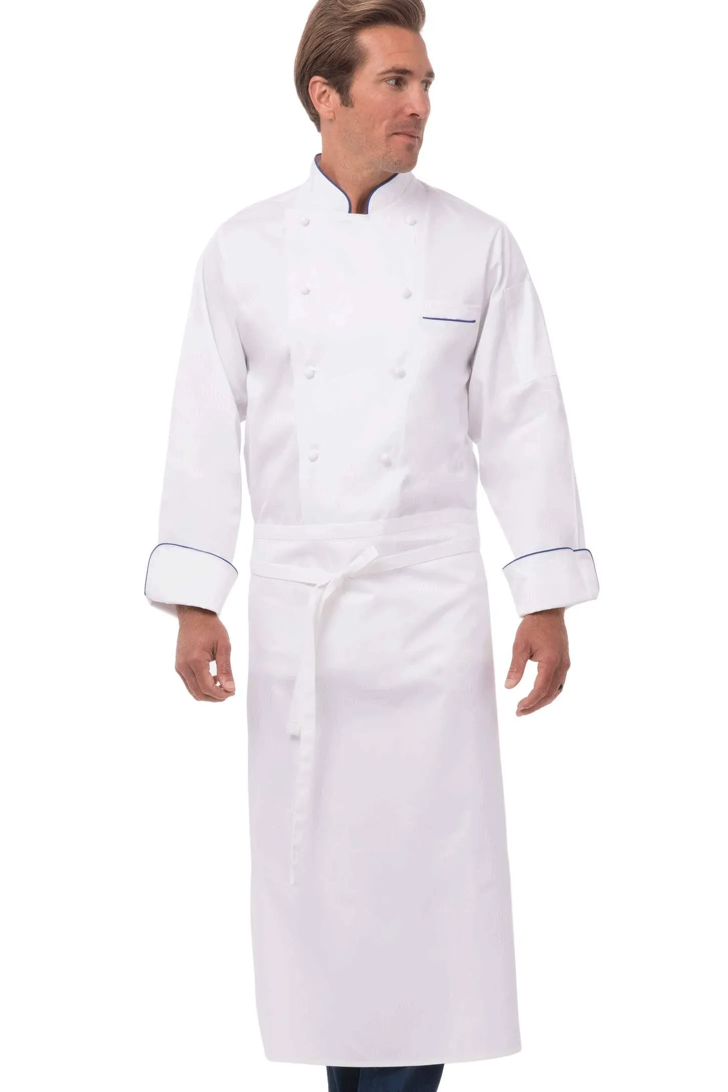 Chef Works Unisex Tapered Apron, White, One Size