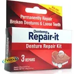 Dentemp Repair-It Denture Repair Kit, 3 Repair