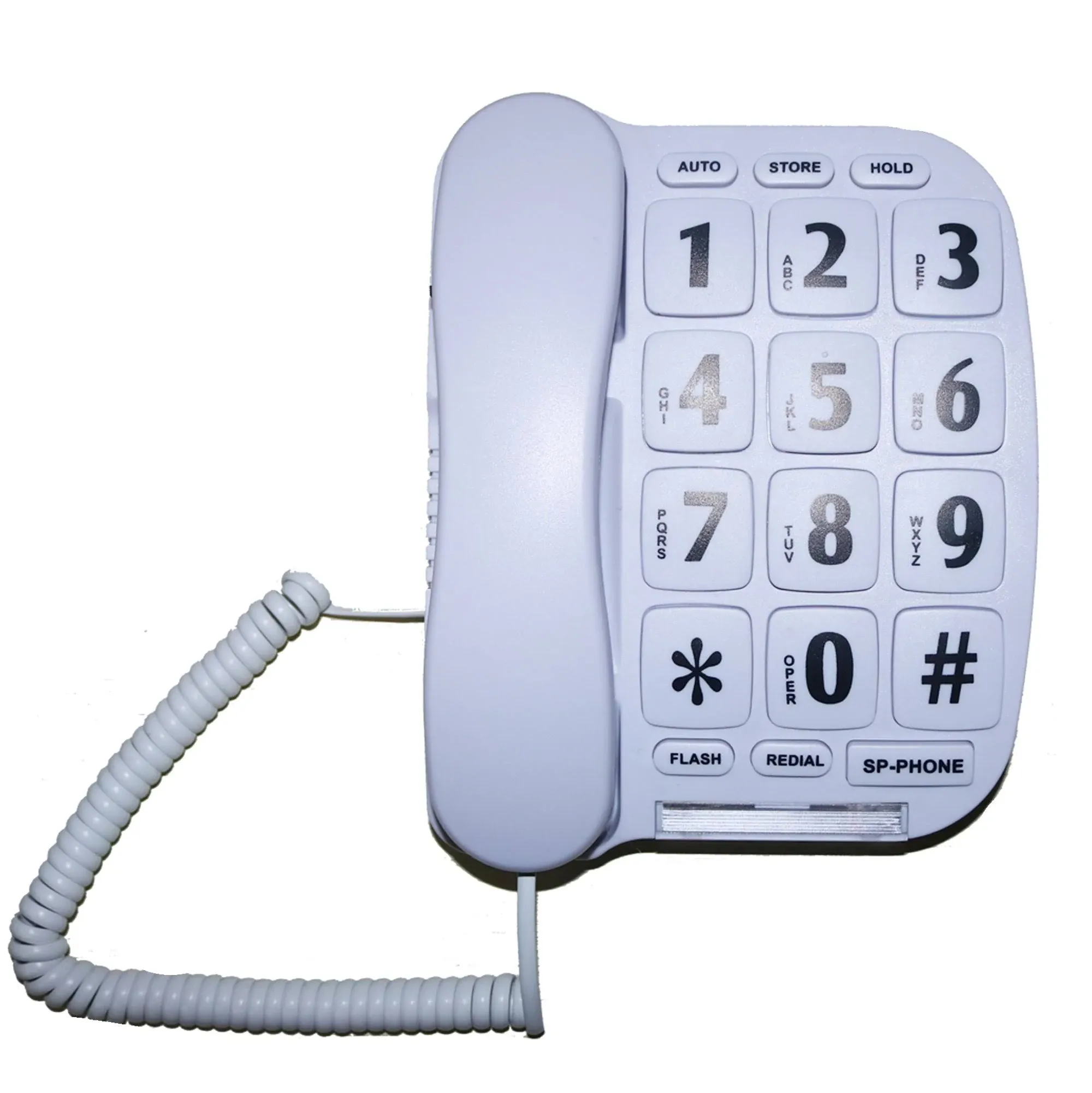 MegFong MF-11W Extra Large Button Phone for Elderly Senior Amplified Corded