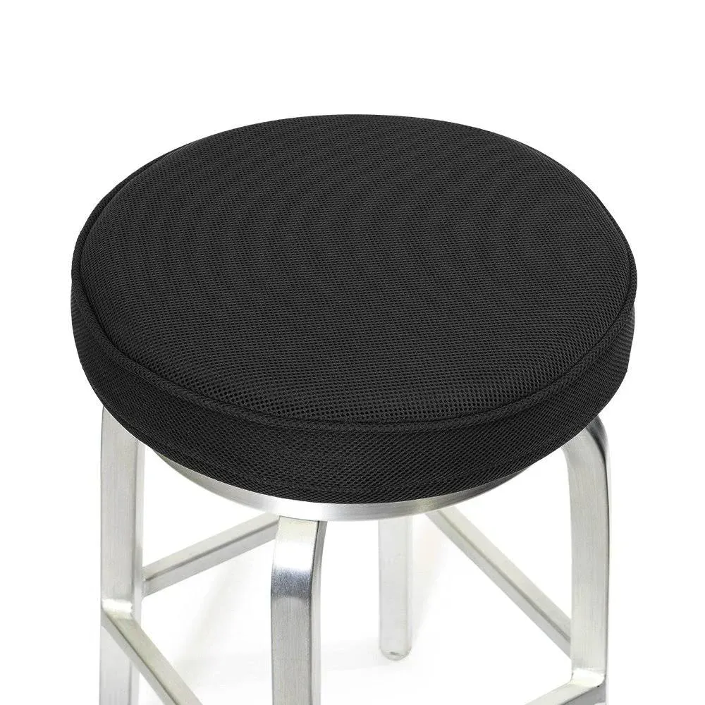 Shinnwa Bar Stool Cushions,Memory Foam Bar Stool Covers Round Cushion with Non-Slip Backing and Elastic Band 12" Black