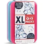 Cool Coolers by , Reusable &amp; Long-Lasting XL Slim Ice Packs, Cold Packs for Lunc