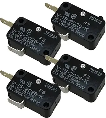 (4PCS) Omron V-15-2C26-K Switch, series 94-231-20.V152<wbr/>C26K, SHURflo 2088 Parts