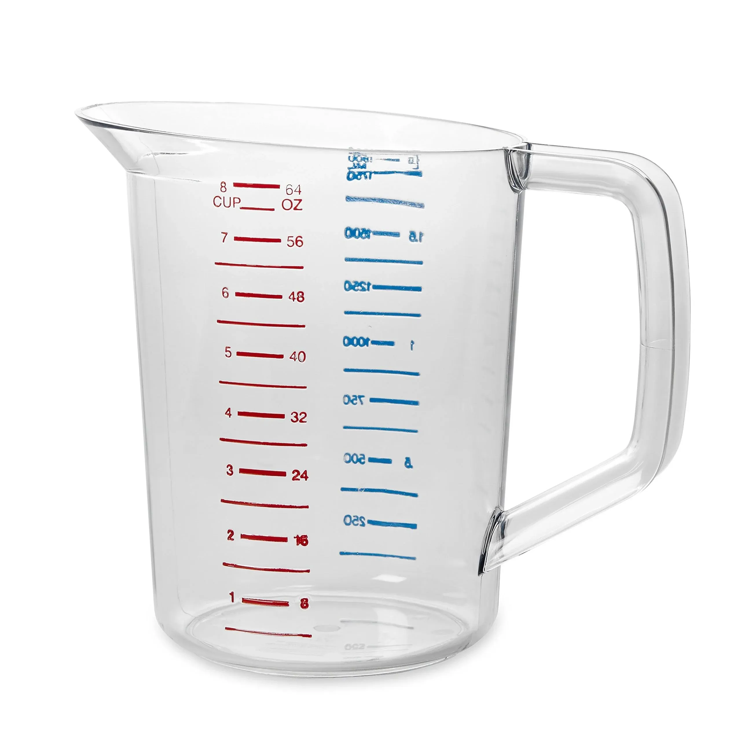 Rubbermaid Commercial Clear 2qt Bouncer Measuring Cup