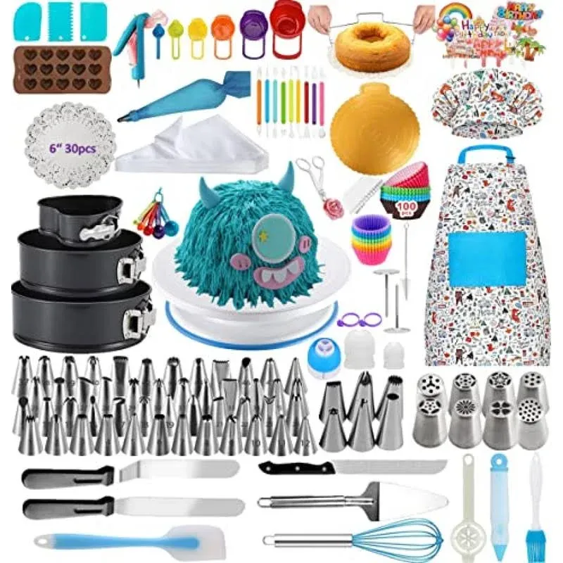 Yin Aisike Cake Decorating Supplies Kit Baking Tools Set for Cakes 3 Packs ...