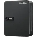 Uniclife Key Cabinet 48 Key Lock Box Steel Security Safe Box with Combination Lock, Black