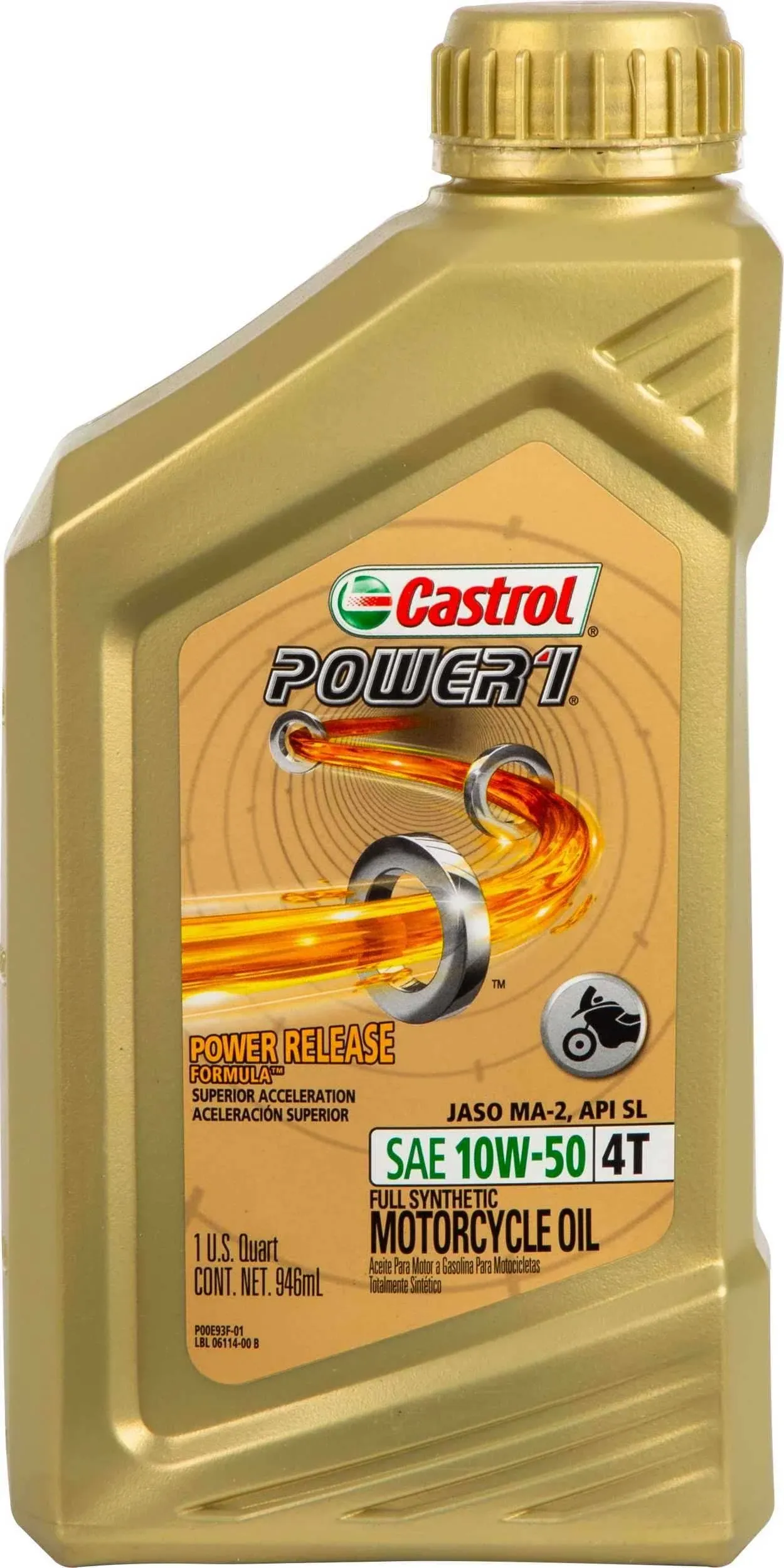 Castrol Power 1 4t Synthetic 10w50 1qt