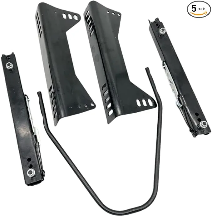 Ballade Sports Side Mount Brackets for Bucket Race Seats Black w Universal Track ...