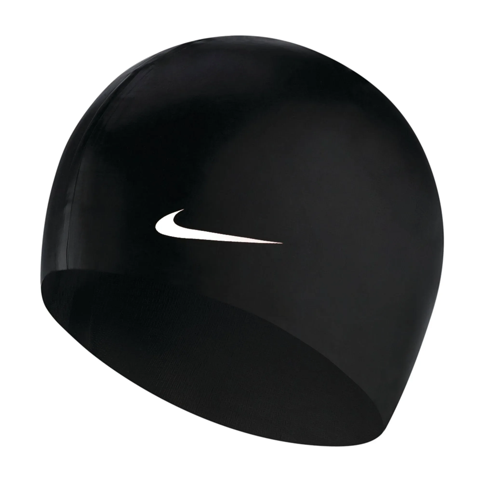 Nike Solid Silicone Swim Cap Black/White