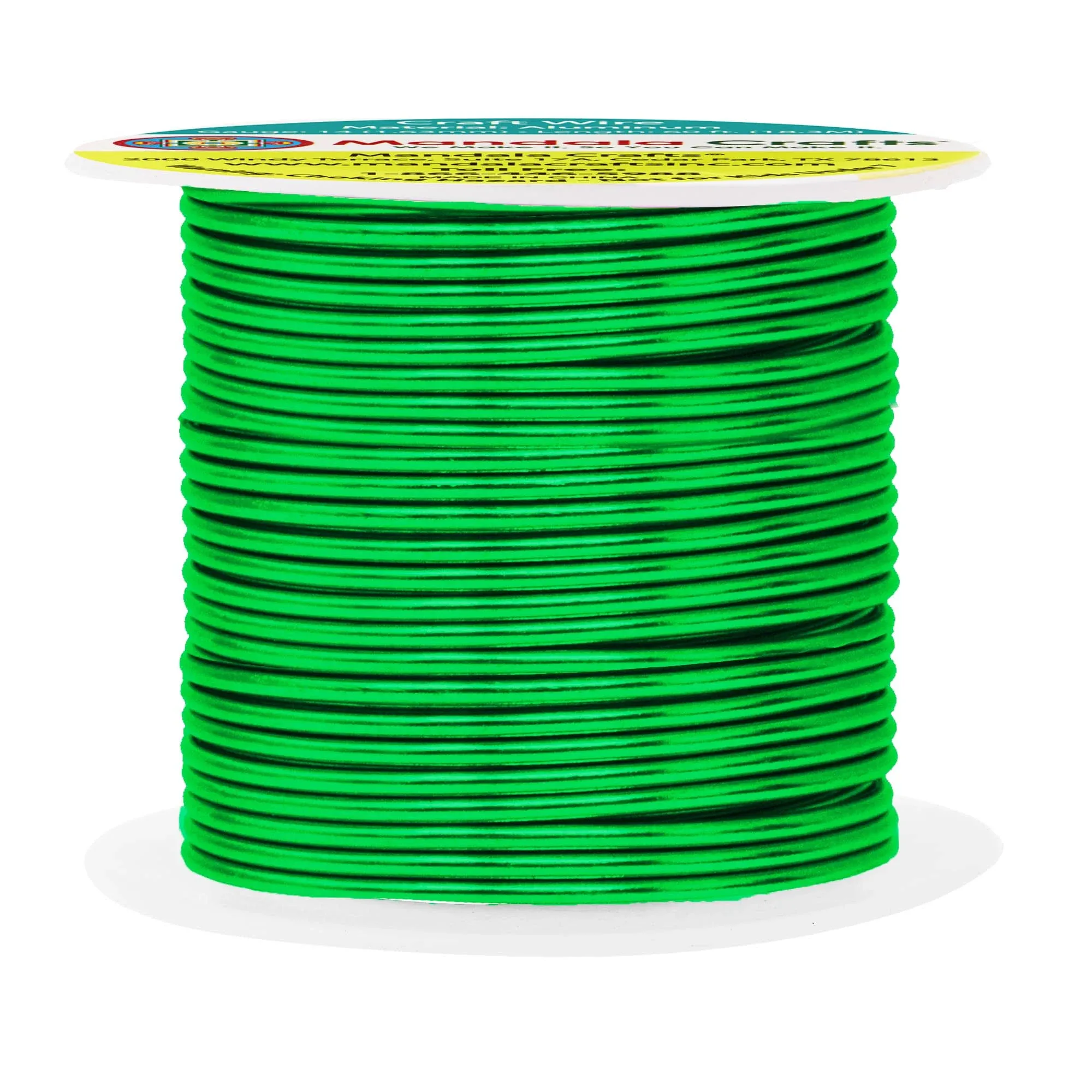 Mandala Crafts Anodized Aluminum Wire for Sculpting, Armature, Jewelry Making, Gem Metal Wrap, Garden, Colored and Soft, 1 roll(14 Gauge, Kelly Green)