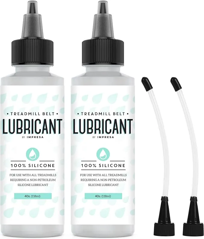 2 Pack of 100% Silicone Treadmill Belt Lubricant / Lube - Easy to Apply Lubrication - Made in The USA