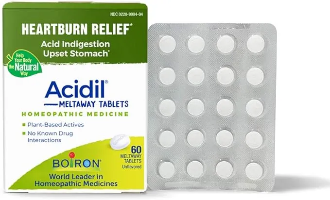 Boiron® ACIDIL® homeopathic 60 Meltaway Tabs Acid Indigestion Heartburn 11/2025