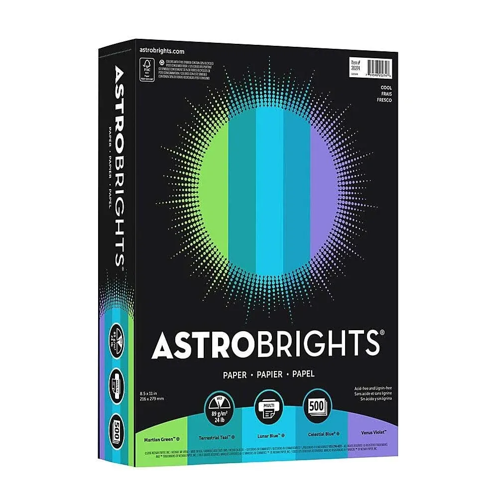 Astrobrights Cool Assortment Cover Paper