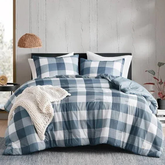 Hyde Lane Plaid Comforter Set Farmhouse Comforter Size and White Comforter