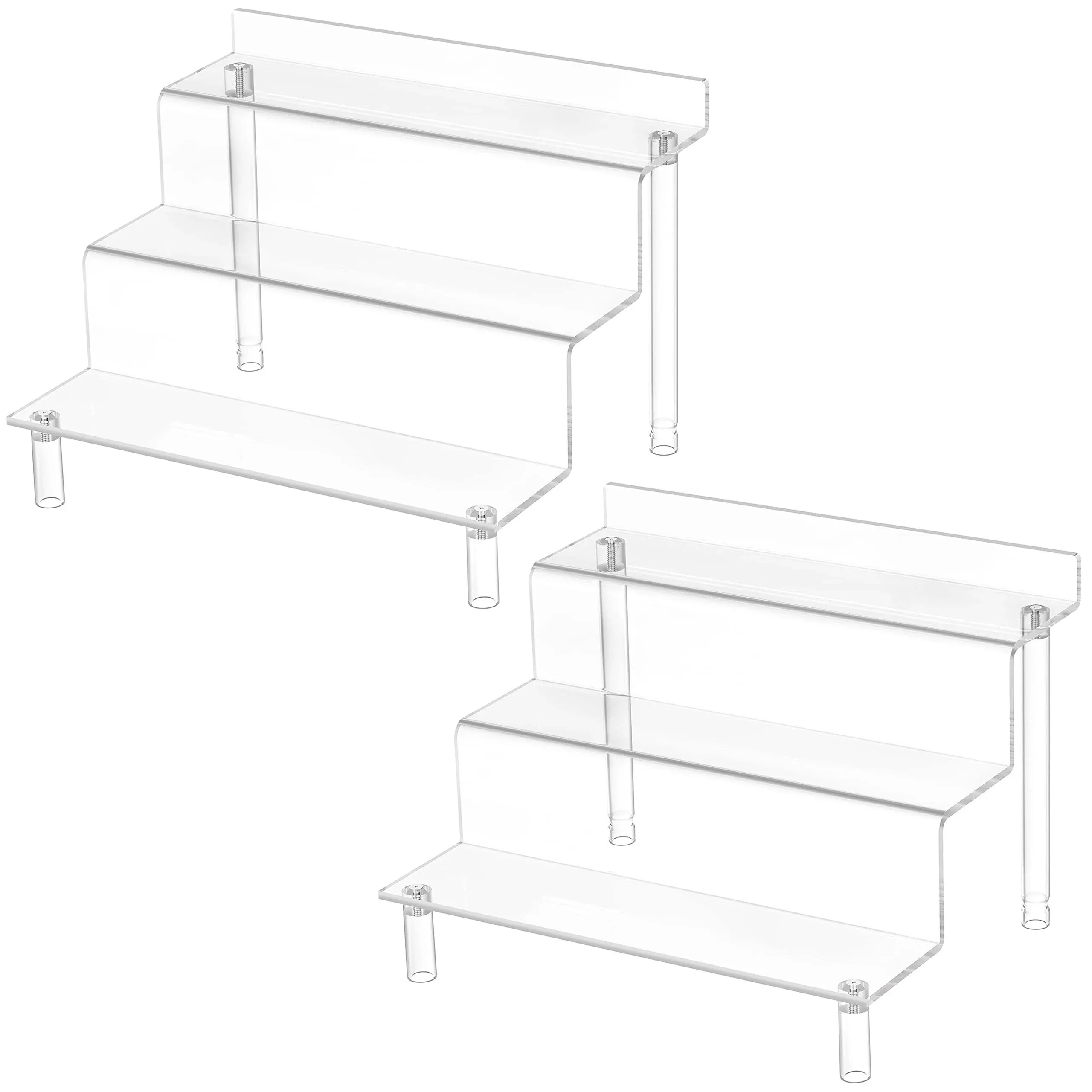 Grarry Acrylic Risers Display Shelf, Perfume Organizer Compatible with Funko POP Stand, Acrylic Display Riser for Perfume Stand Cologne Organizer Makeup Holder,Clear Display Stands for Collectibles