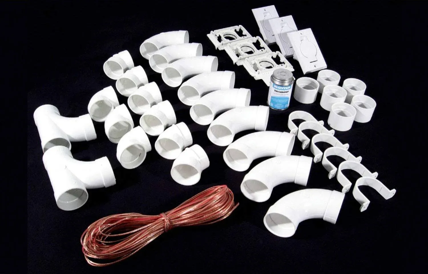 OVO Complete Set of Fittings for Central Vacuum Installation