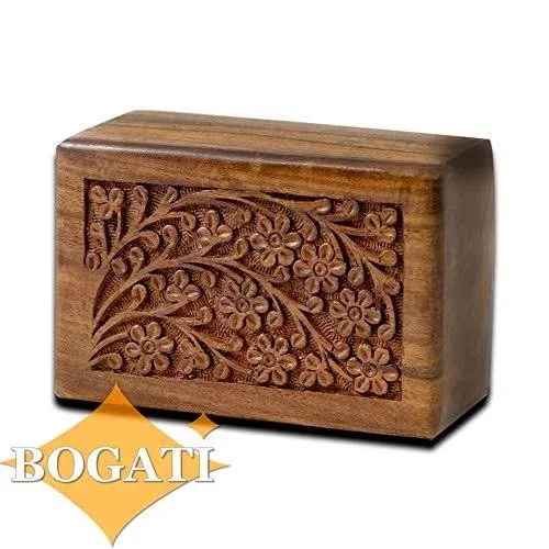 Tree of Life Hand-Carved Rosewood Urn Box - Small