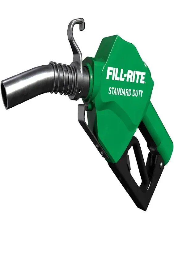 Fill-Rite SDN100GAN 1” 5 to 25 GPM Automatic Standard Duty Fuel Transfer Nozzle, Green - For Gasoline, Diesel, Biodiesel up to B20, E15 & Kerosene