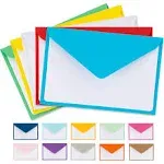 Colorful Envelopes with Blank Flat White Cards 5" x 7" Assorted Colors 105 Pack Card Making Supplies for Birthday, Graduation, Baby Shower