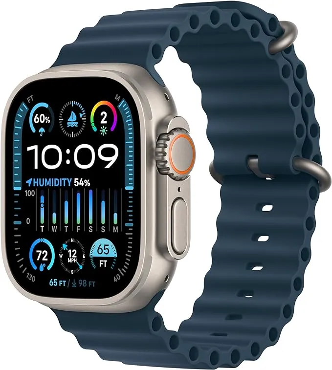 Apple Watch Ultra Funda de Titanio Azul de 2.a Generación (GPS + Celular) de 49 Mm con Banda Azul Oceánica (Usada - Buena)