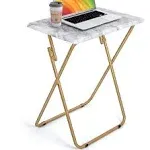 HUANUO Folding TV Tray Table -Stable Tray Table with No Assembly Required, TV Di