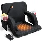 Heated Stadium Seats for Bleachers with Back Support, USB Battery Included Seat